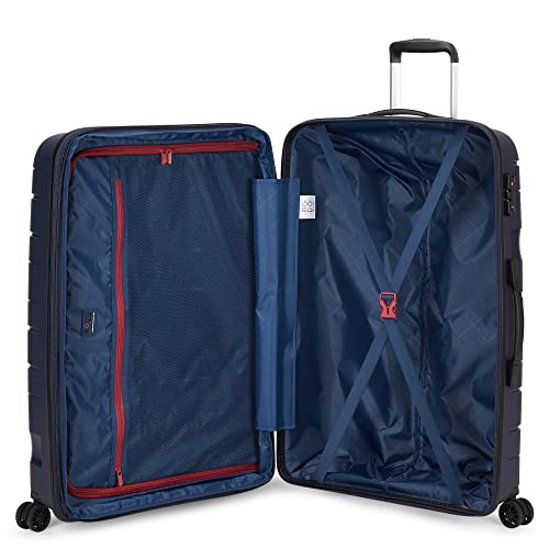 Detalle 2 de MODO by Roncato MD1 Trolley Grande 75 cm Espandibile Blu – 110 L, TSA, 4 Ruote