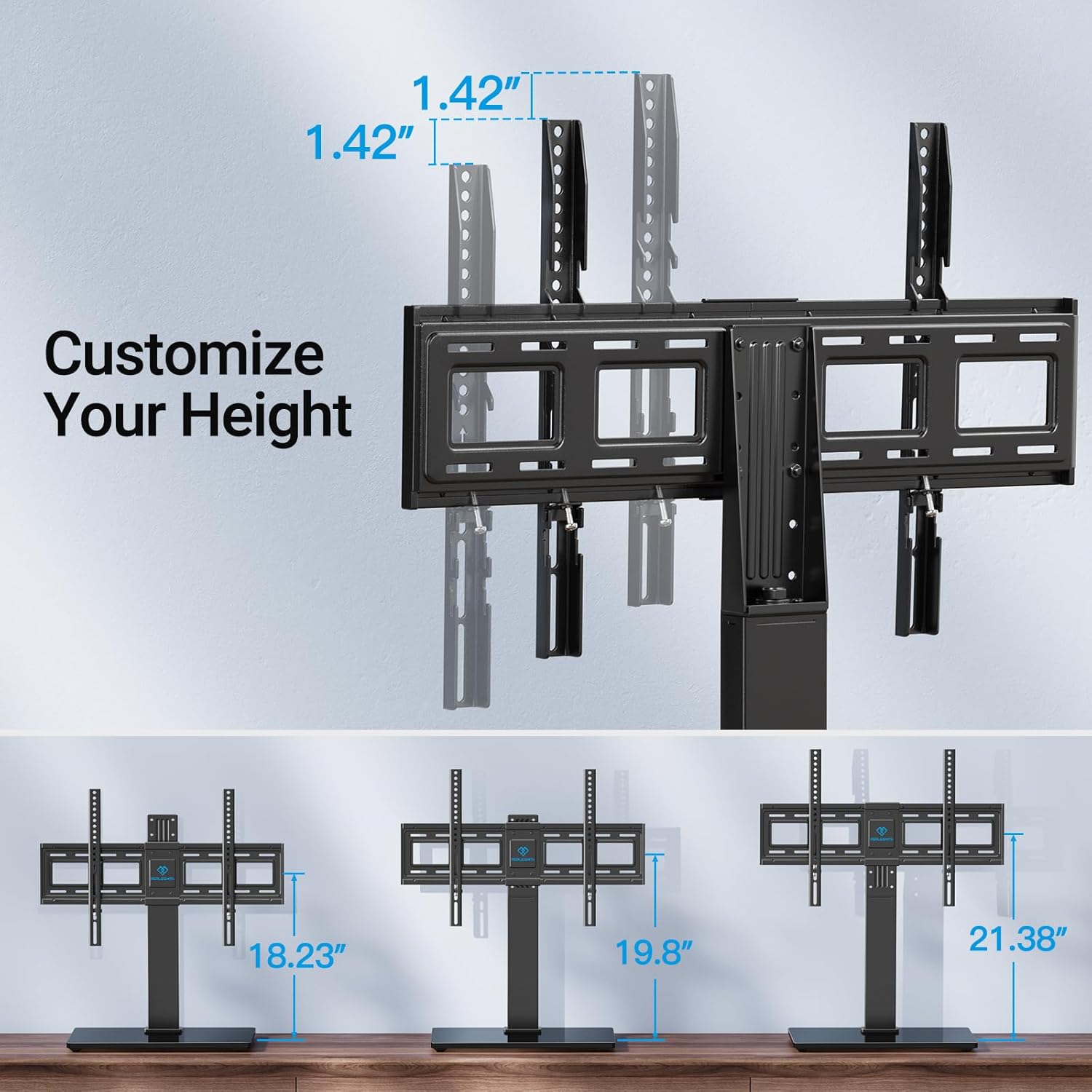 Thumbnail 4 de PERLESMITH PSTVS13 Universal TV Stand 99lbs swivel