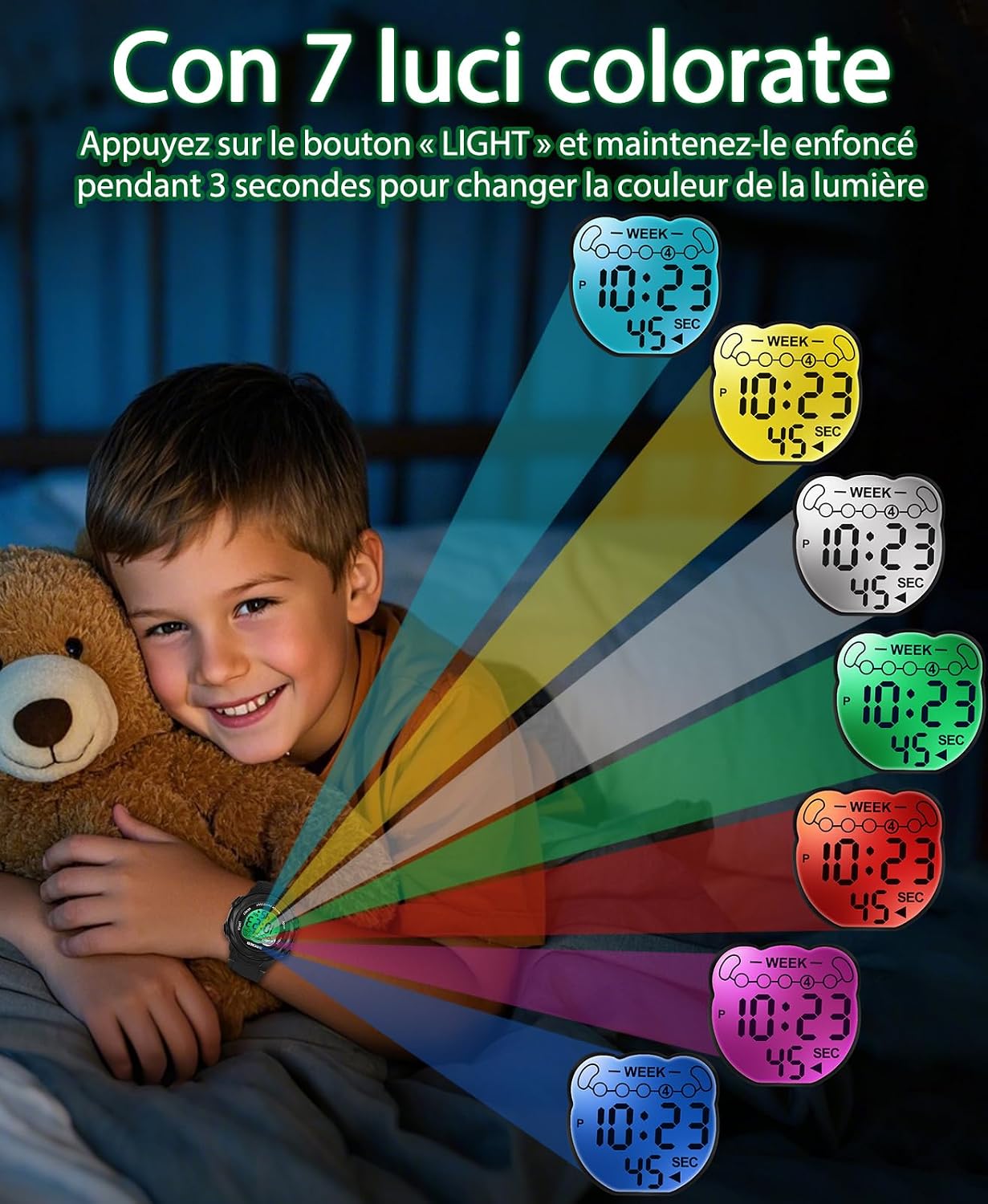 Detalle 2 de SOCICO Orologio digitale per bambini 50 m