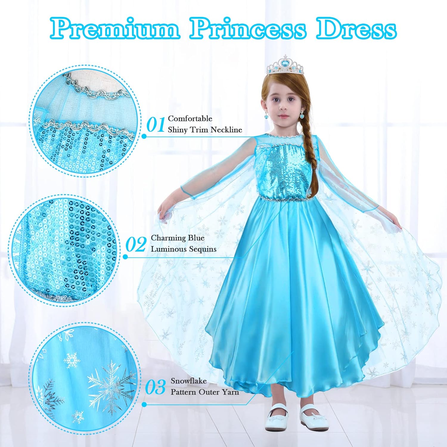Thumbnail 2 de URAQT Costume da Principessa 110CM