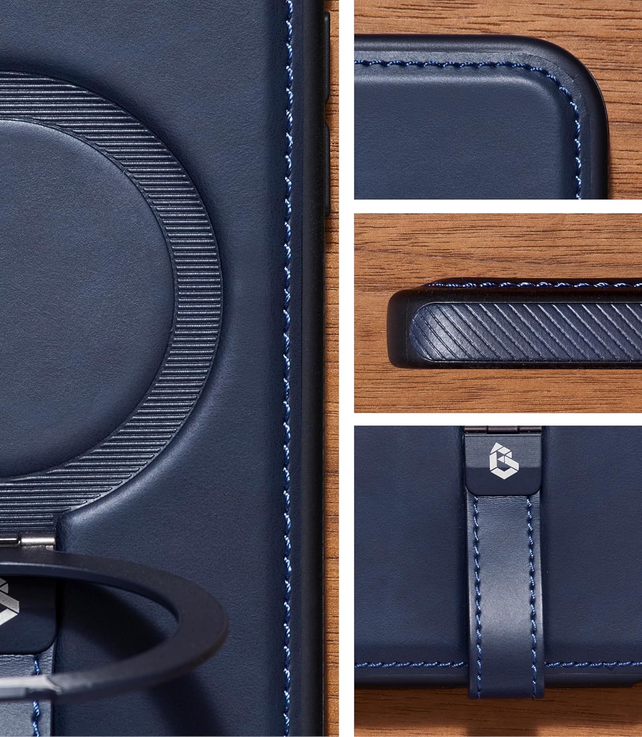 Thumbnail 1 de Butaiga iPhone 17 Pro Max Case with Leather Strap, Ring Stand & MagSafe Compatibility