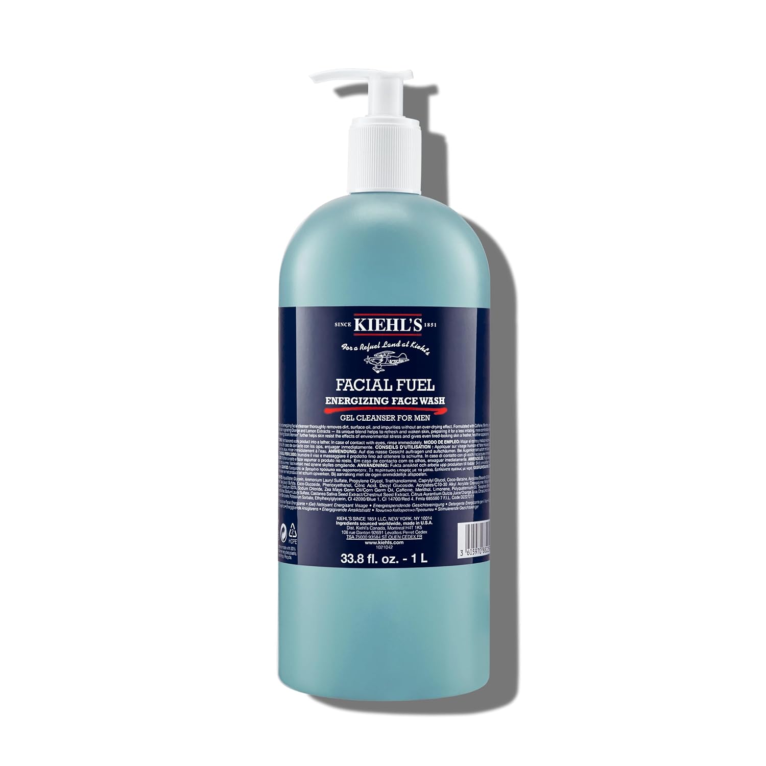 Detalle de Kiehl's Facial Fuel 3605970882259 Men's Energizing Face Wash with Caffeine & Menthol