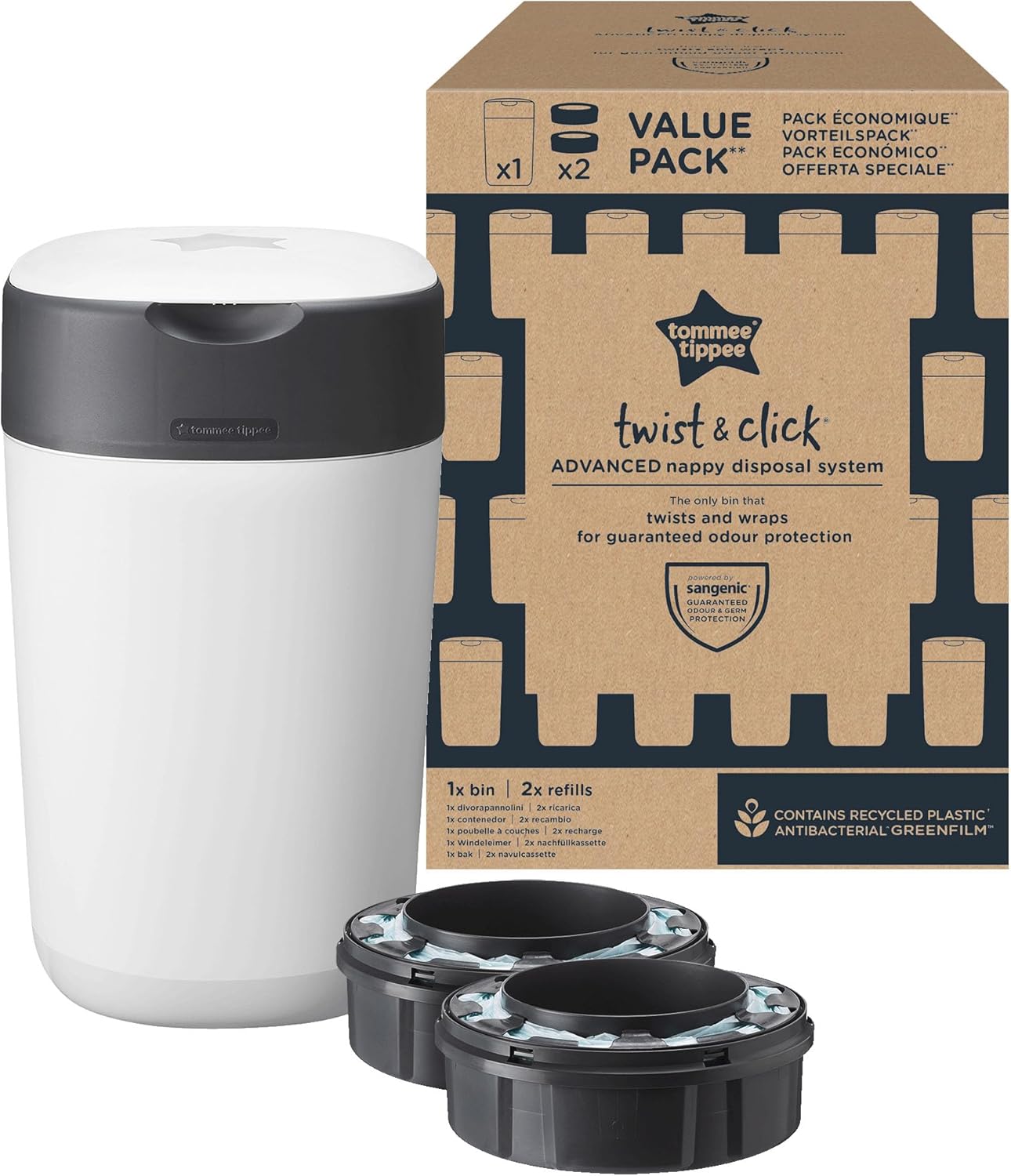 Detalle de Tommee Tippee Twist & Click Contenedor de Pañales