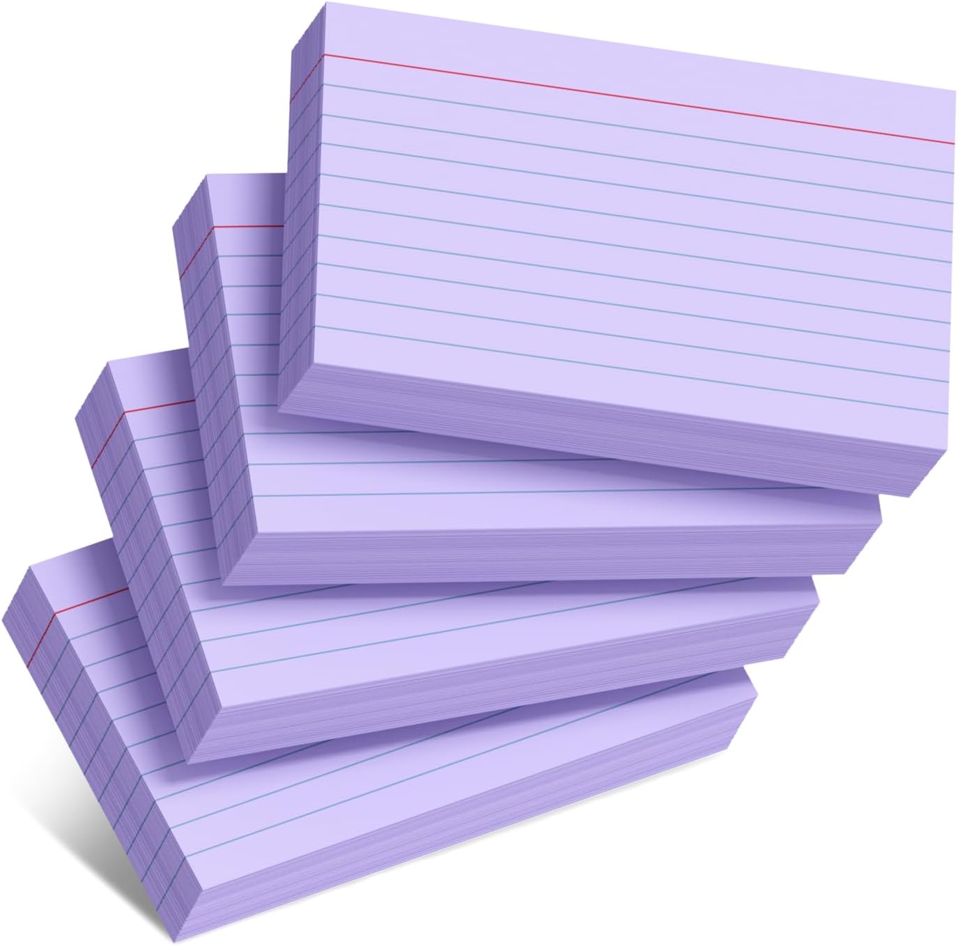 Purple 3x5 Index Cards (200 Count) — Ruled Flash Cards for Study Notes