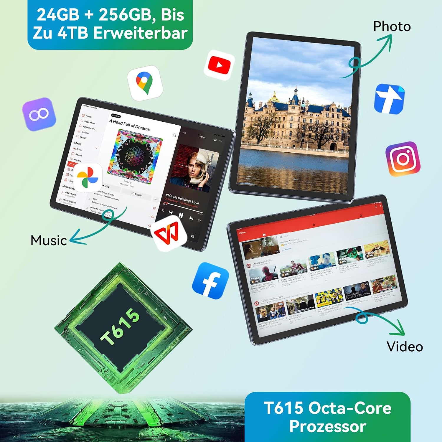 Detalle 2 de KINGRID W90 Tablet 11" mit 24 GB RAM