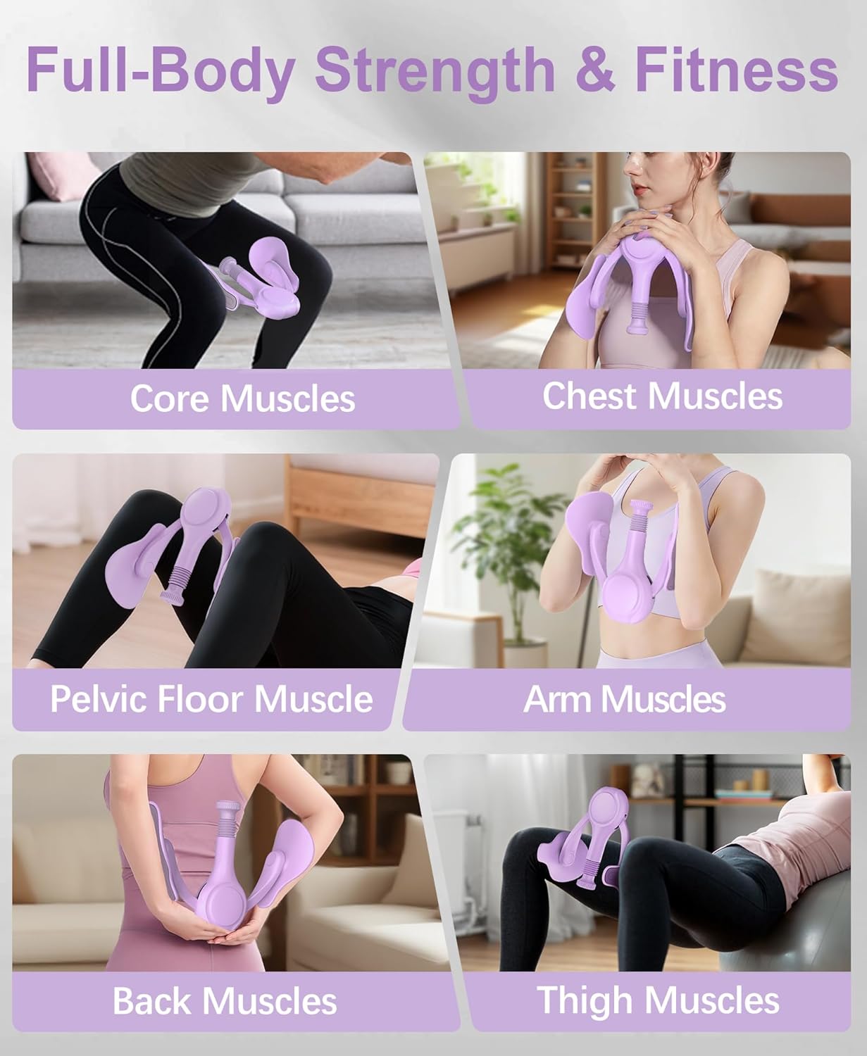Thumbnail 5 de TINRIEF Pelvic Floor Muscle Trainer 4-in-1 Thigh Exerciser (7–32 kg) for Women and Men