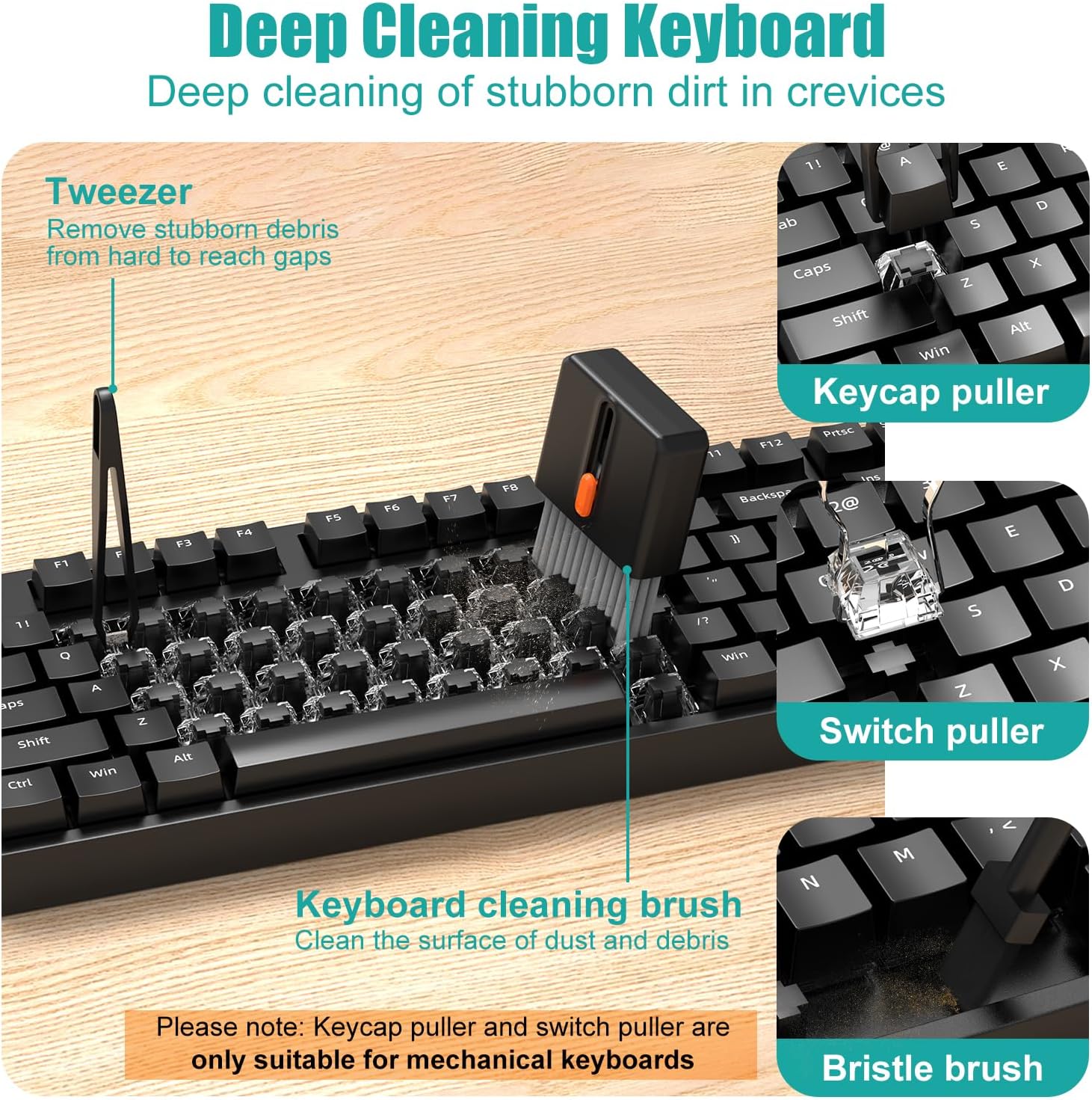 Thumbnail 3 de VICHYIE 32 in 1 Tastatur Reinigungsset – Multifunktionales Pflege-Set für Laptop, Monitor, Phone und mehr