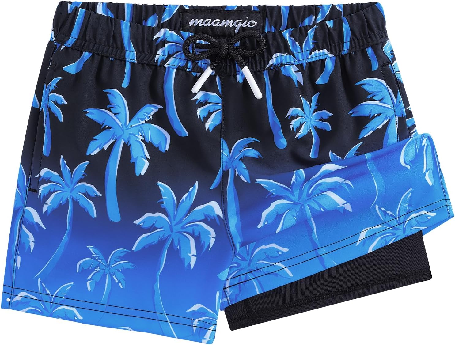 Thumbnail 5 de maamgic Boys Swim Trunks with Compression Liner Toddler Stretch Swim Shorts