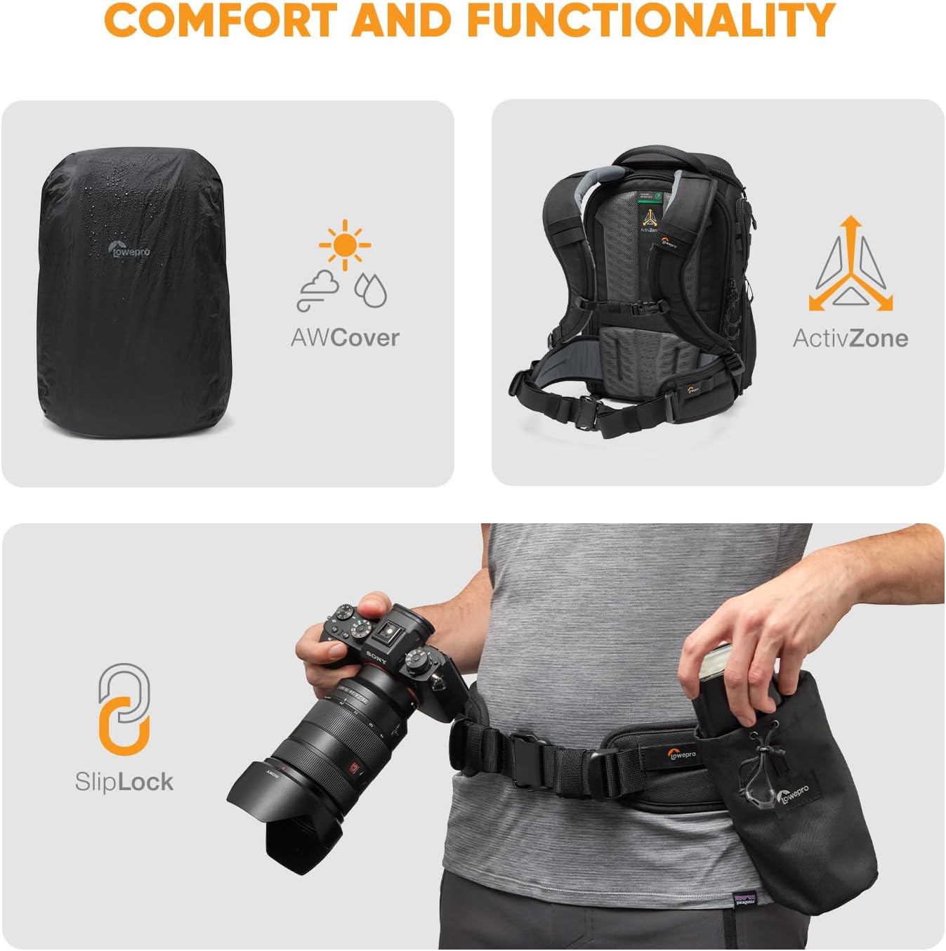 Detalle 2 de Lowepro ProTactic BP 350 AW III Zaino professionale per fotocamera e accessori (fino a 14")
