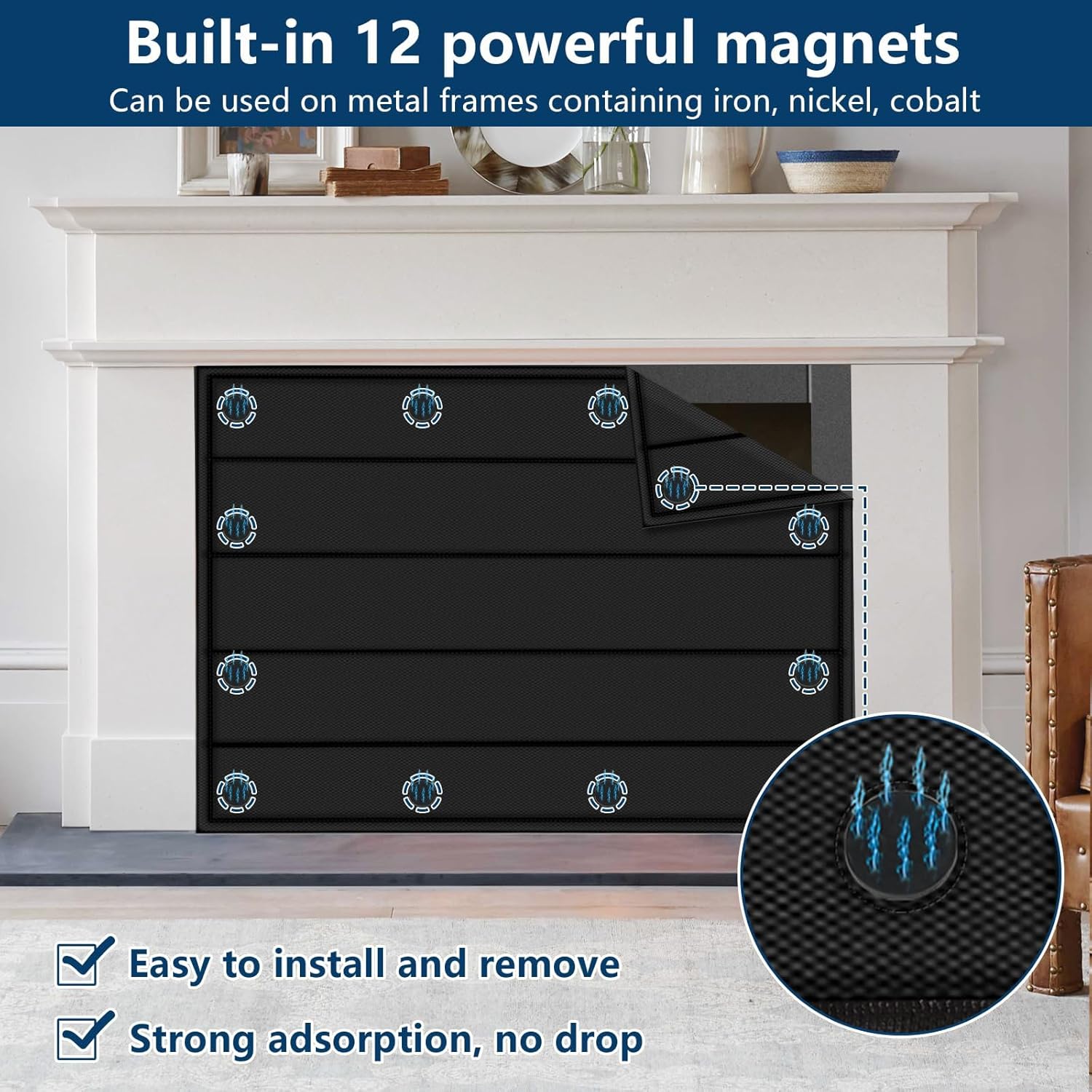 Detalle de Magnetic Fireplace Blanket 38x26 🏠