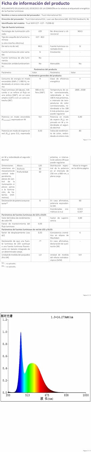 Thumbnail 9 de Trust WIFI CCT E27-71298-02 💡 Bombillas LED Regulables, Compatibles Alexa y Google