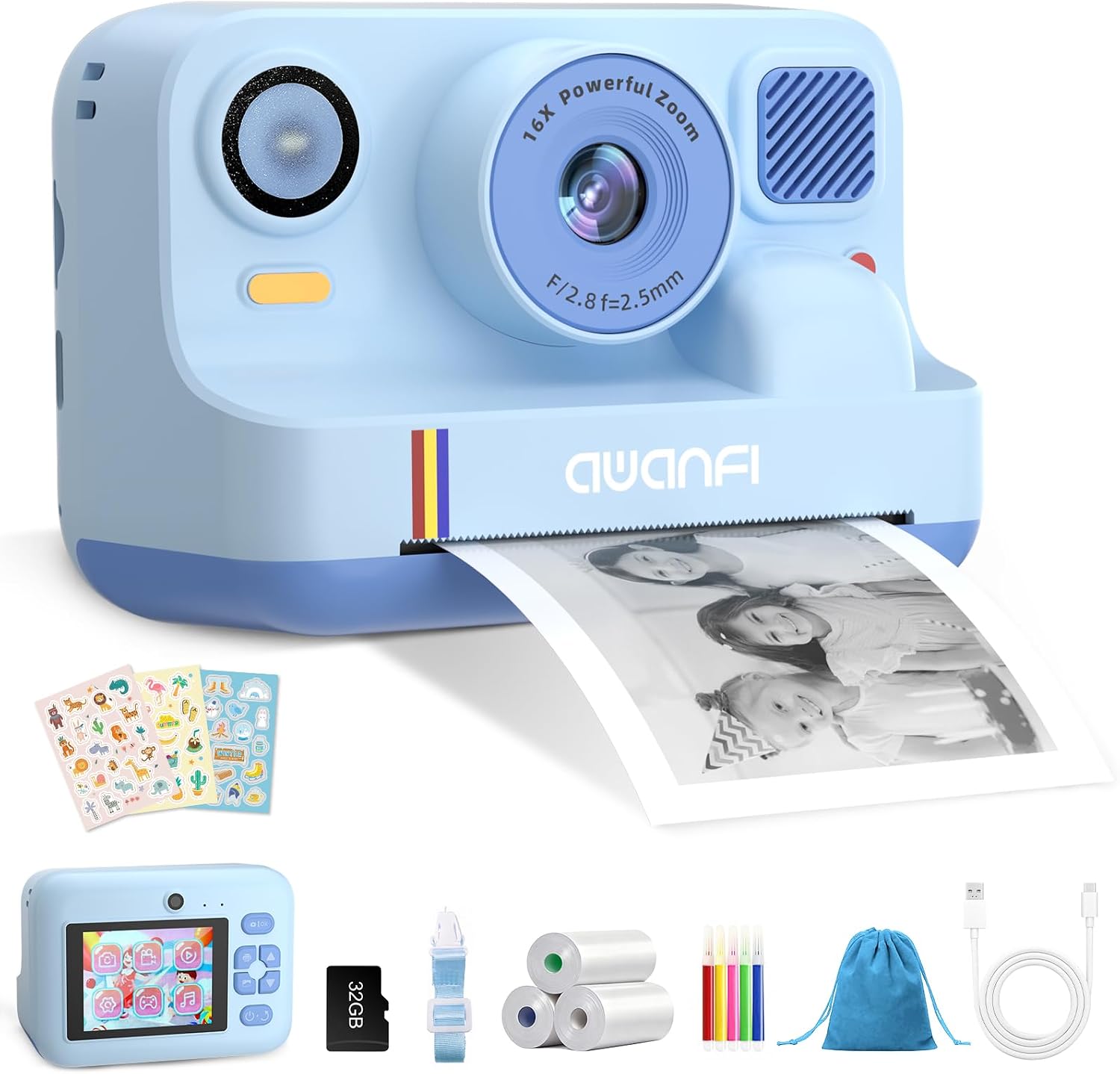 Detalle de AWANFI Camara Fotos Infantil Instantanea 32GB