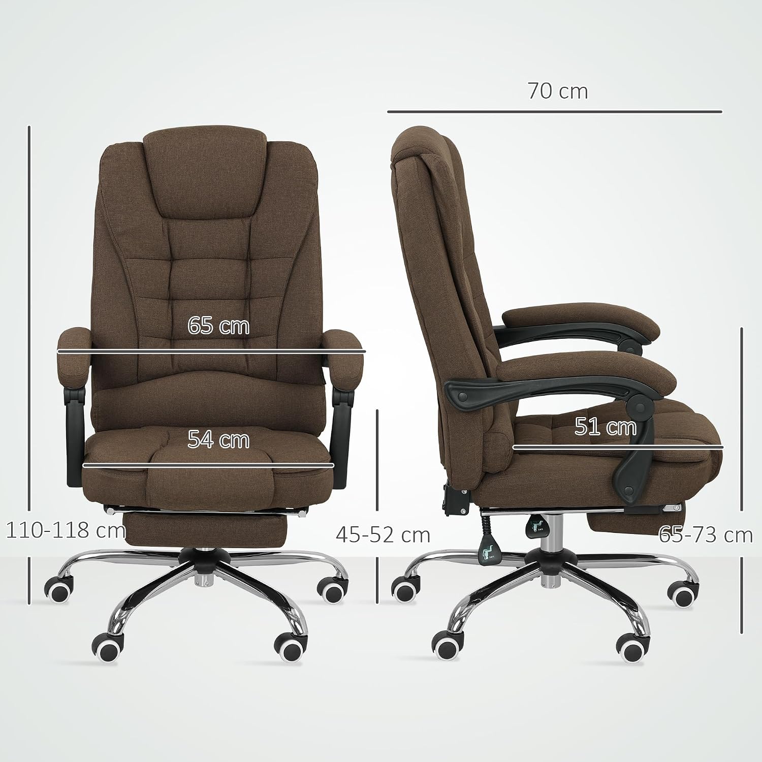 Detalle de Vinsetto fauteuil de bureau ergonomique 120 kg