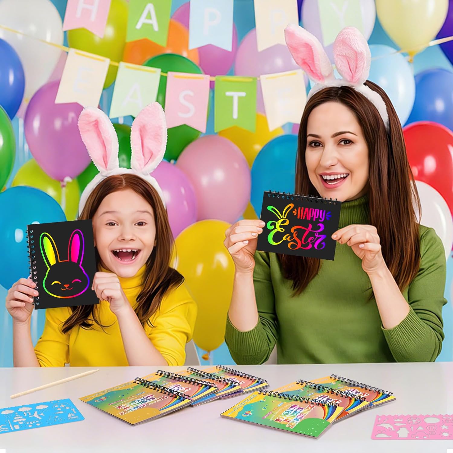 Thumbnail 5 de YSCare Scratch Arts 24-Pack Party Favors for Kids: Rainbow Scratch Notebooks & Craft Kit