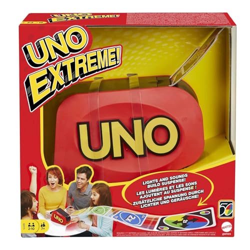 Detalle de Mattel Games UNO Extrême – Jeu de Cartes avec Lanceur (7+ ans, 2–10 joueurs)