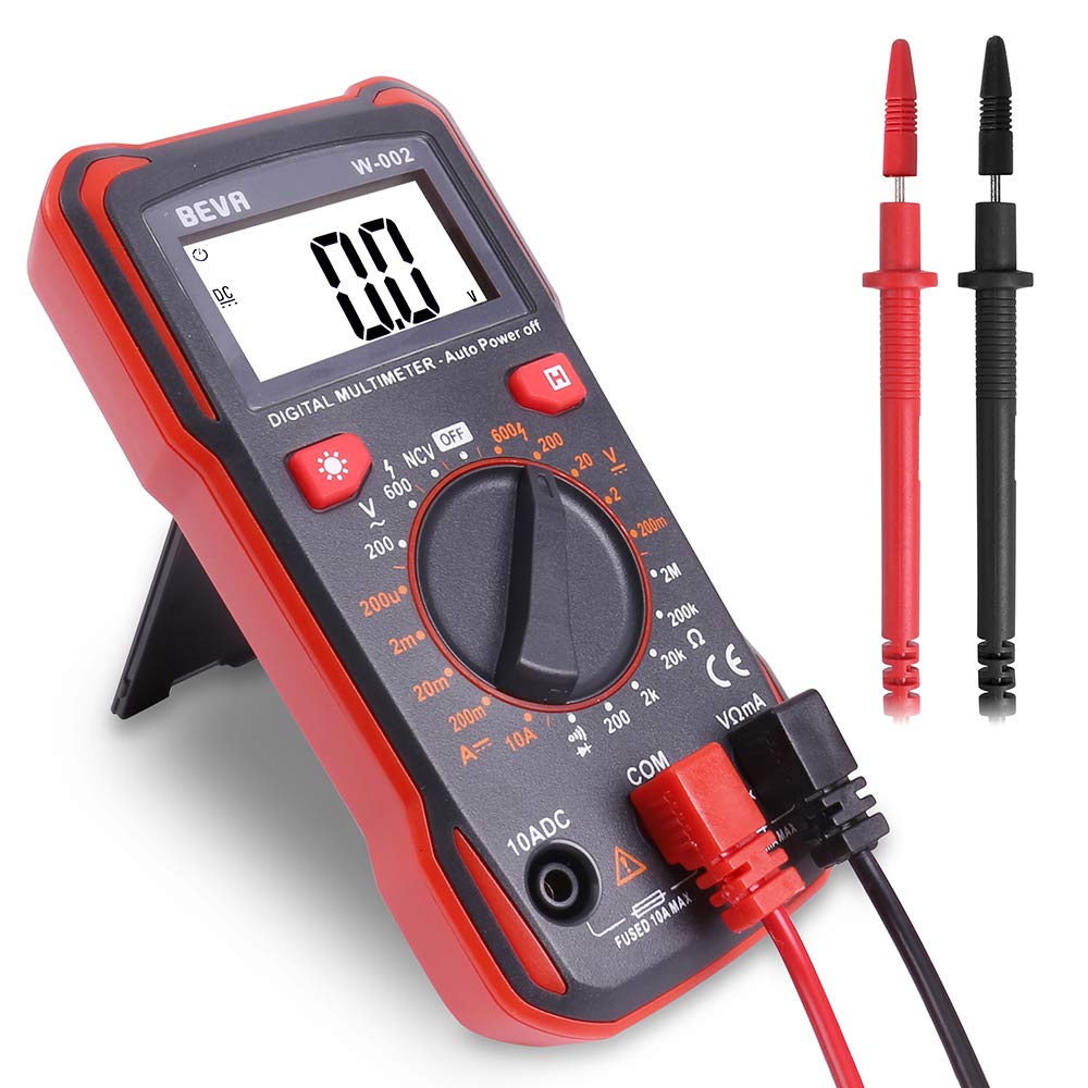 Detalle de BEVA digitale multimeter met achtergrondverlichting en temperatuurmeting tot 1.000 °C