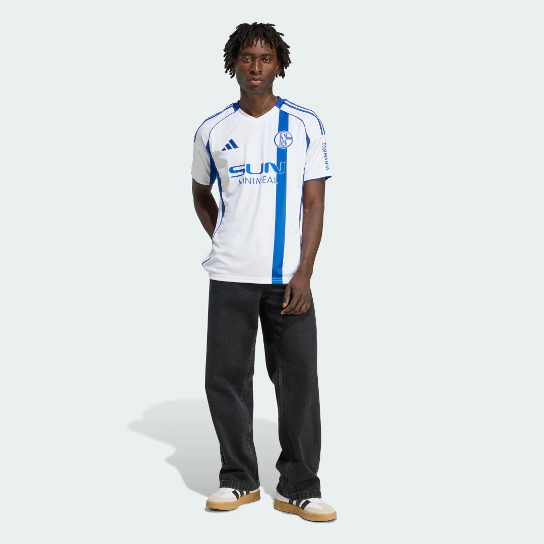 Detalle de Camiseta del Schalke 04 de Adidas – Blanco