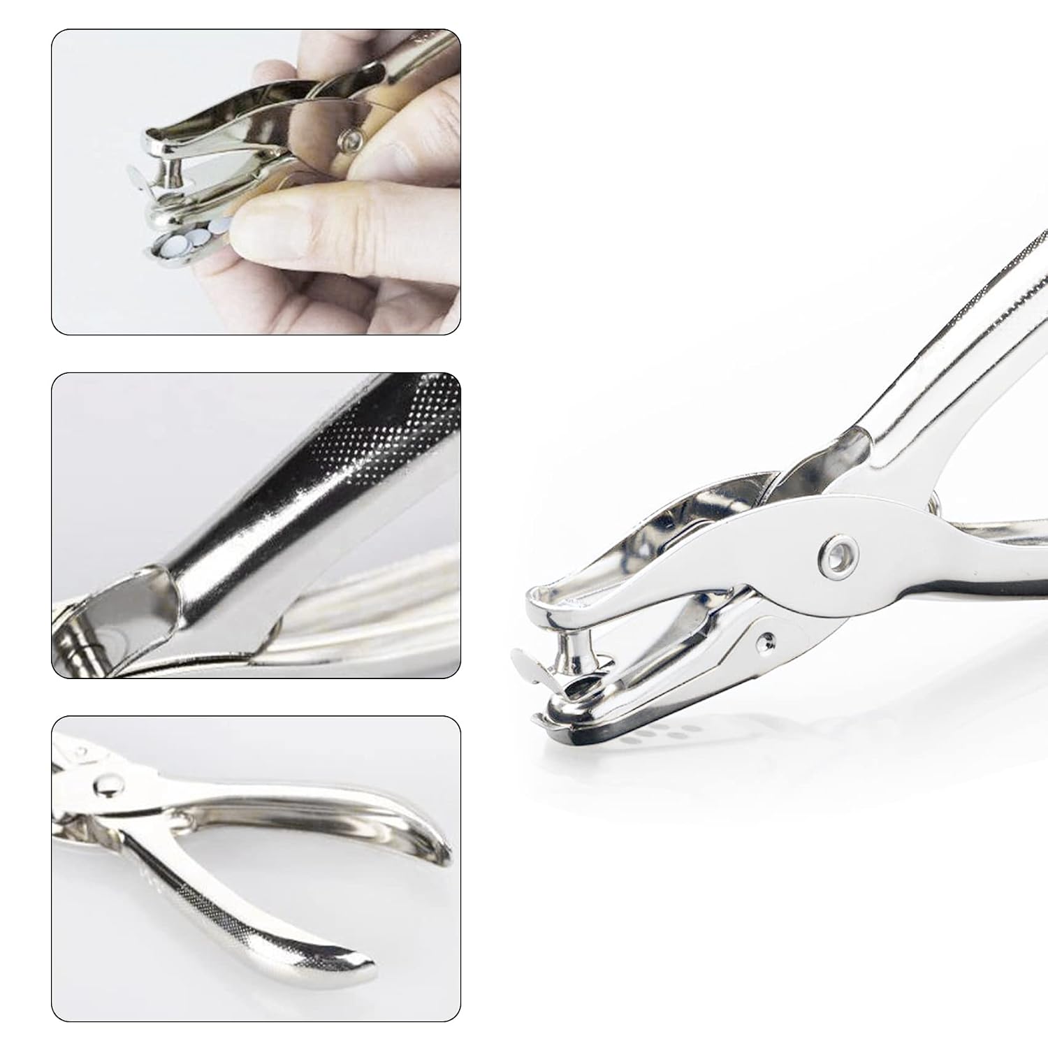 Detalle de IKadiya Perforatore a Foro Singolo con Tenaglia e Punzonatore 6 mm – Strumento maneggevole per scrapbooking e fai-da-te