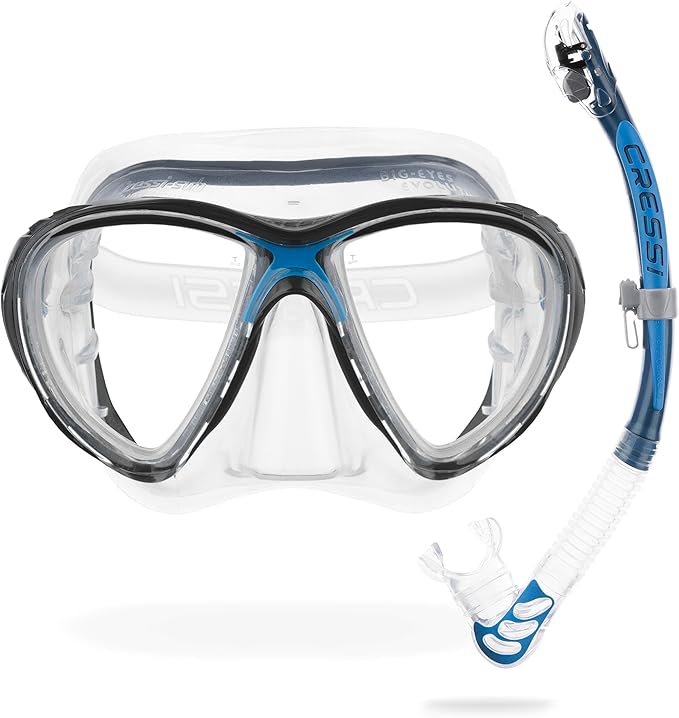 CRESSI Big Eyes EVO Máscara y Tubo para Buceo y Esnórquel 🐠