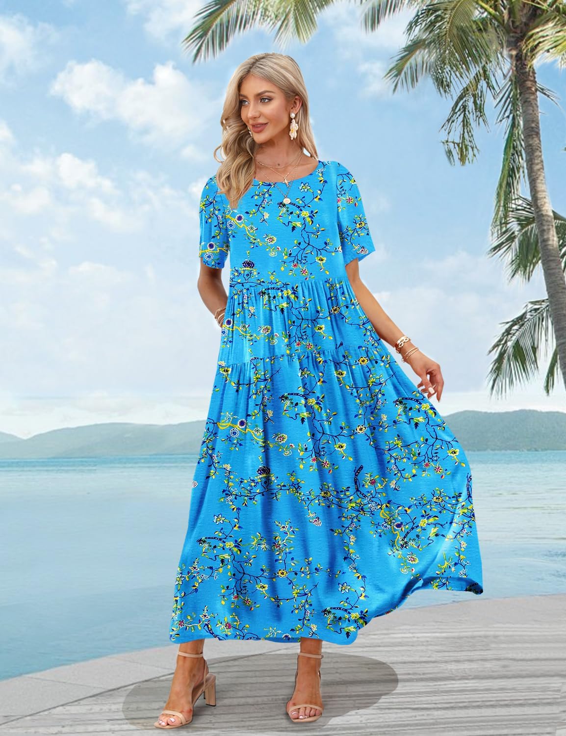 Thumbnail 2 de YESNO EJF Bohemian Floral Maxi Dress