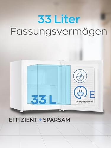 Detalle de Heinrichs Mini-Gefrierschrank 33 L – leise, -18°C, reversibler Türanschlag