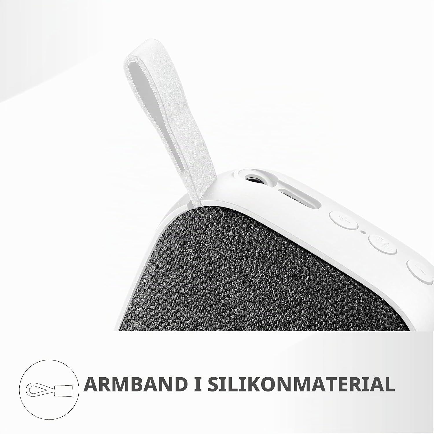 Detalle 1 de Music Sound MINI BTSPKMSMINI3W – bärbar Bluetooth-högtalare med tygfinish