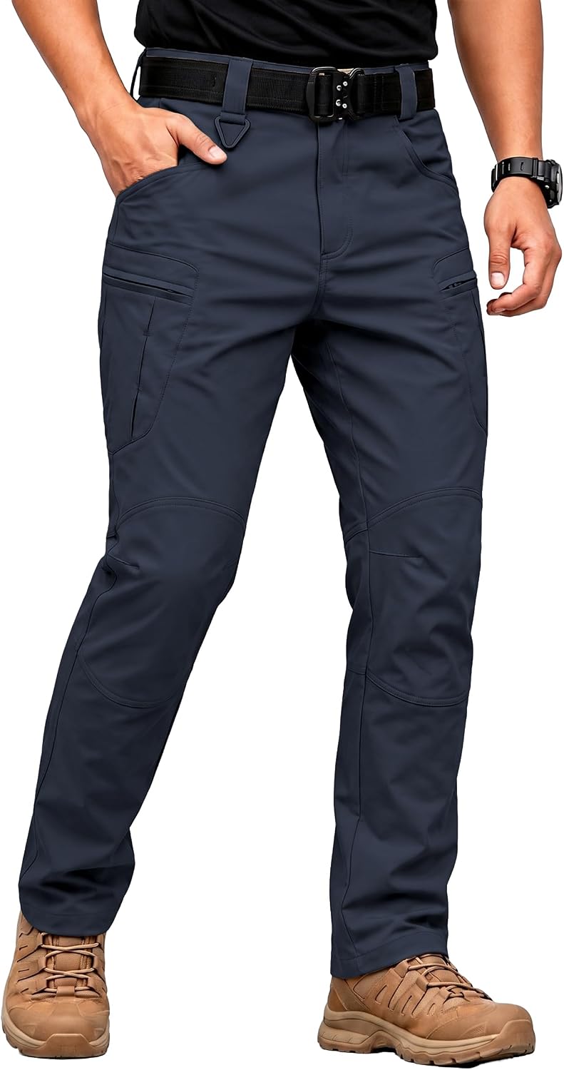 Detalle de Pillxter Men's Stretch Tactical Cargo Pants, 4-Way Stretch, 6 Pockets
