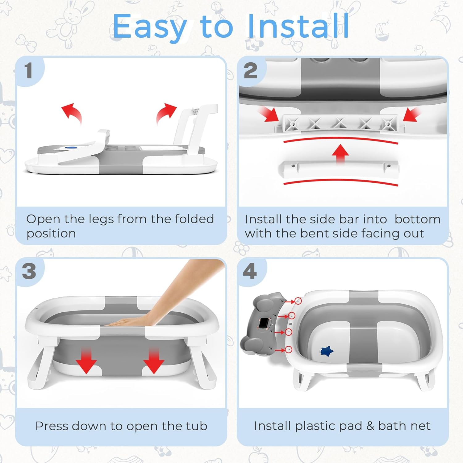 Thumbnail 4 de Collapsible Newborn Bathtub 0-24 months