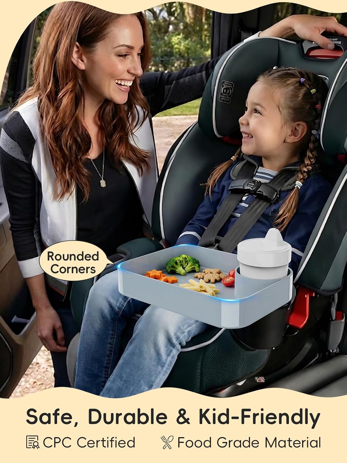 Detalle de BBSDA Car Seat Snack Tray, Square