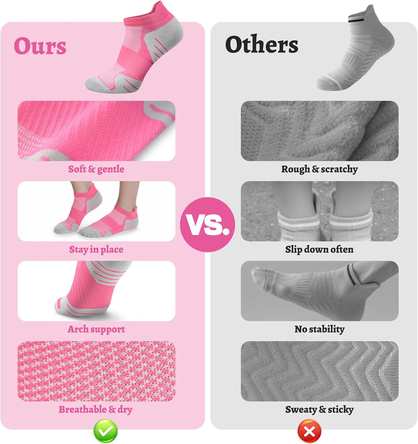 Thumbnail 5 de PAPLUS 6-Pair Ankle Compression Socks for Women