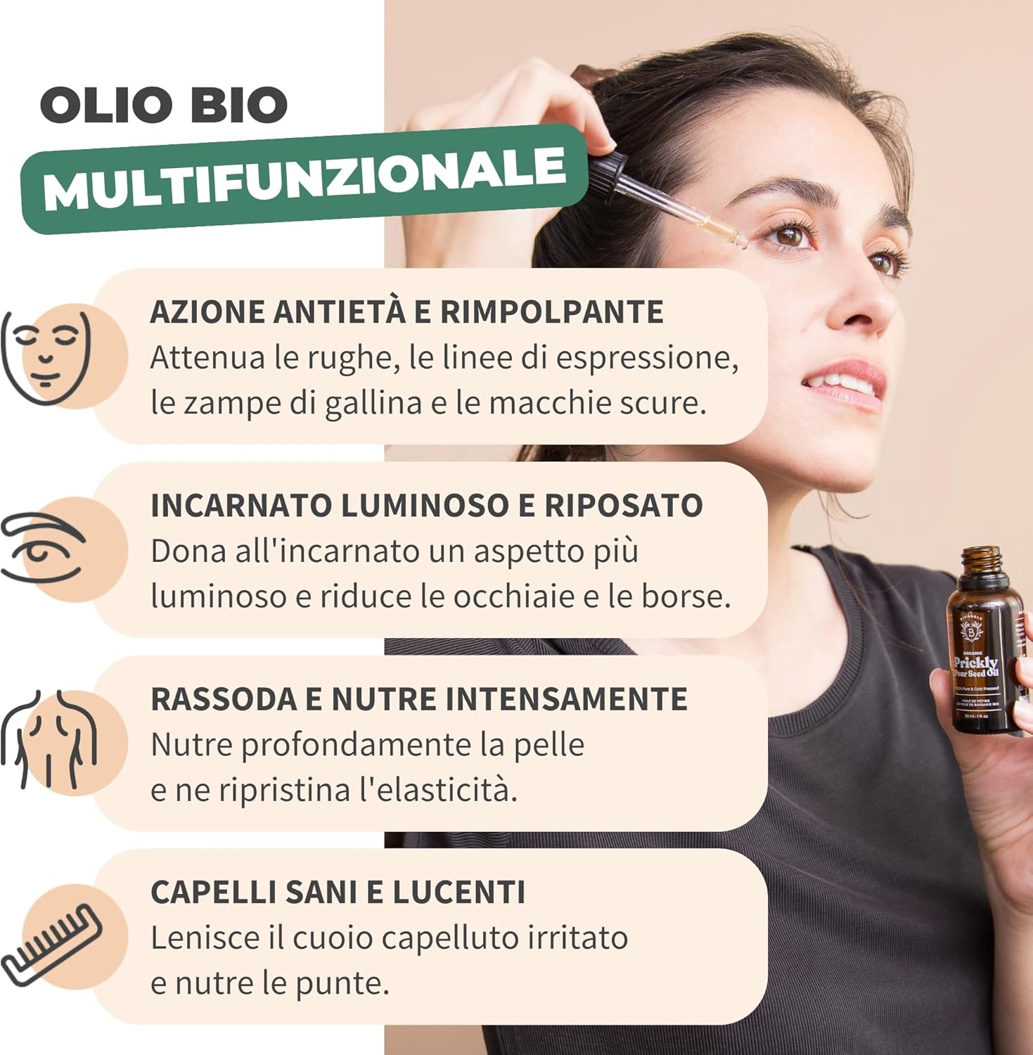 Thumbnail 2 de BIONOBLE Olio di Semi di Fico d’India Bio 100% puro pressato a freddo da 30 ml con pipetta