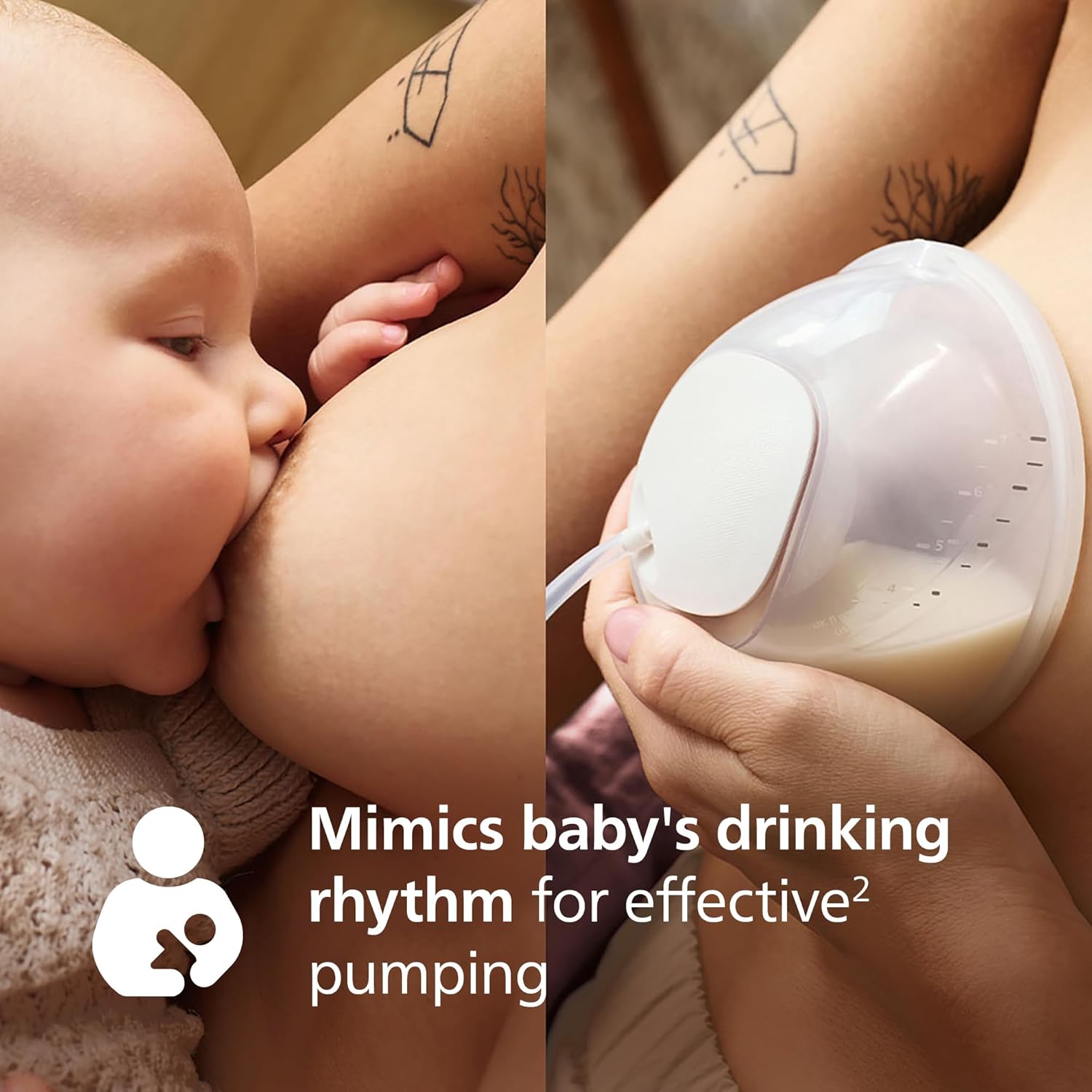 Detalle 2 de Philips Avent SCF547/11 hands‑free double breast pump 🤱