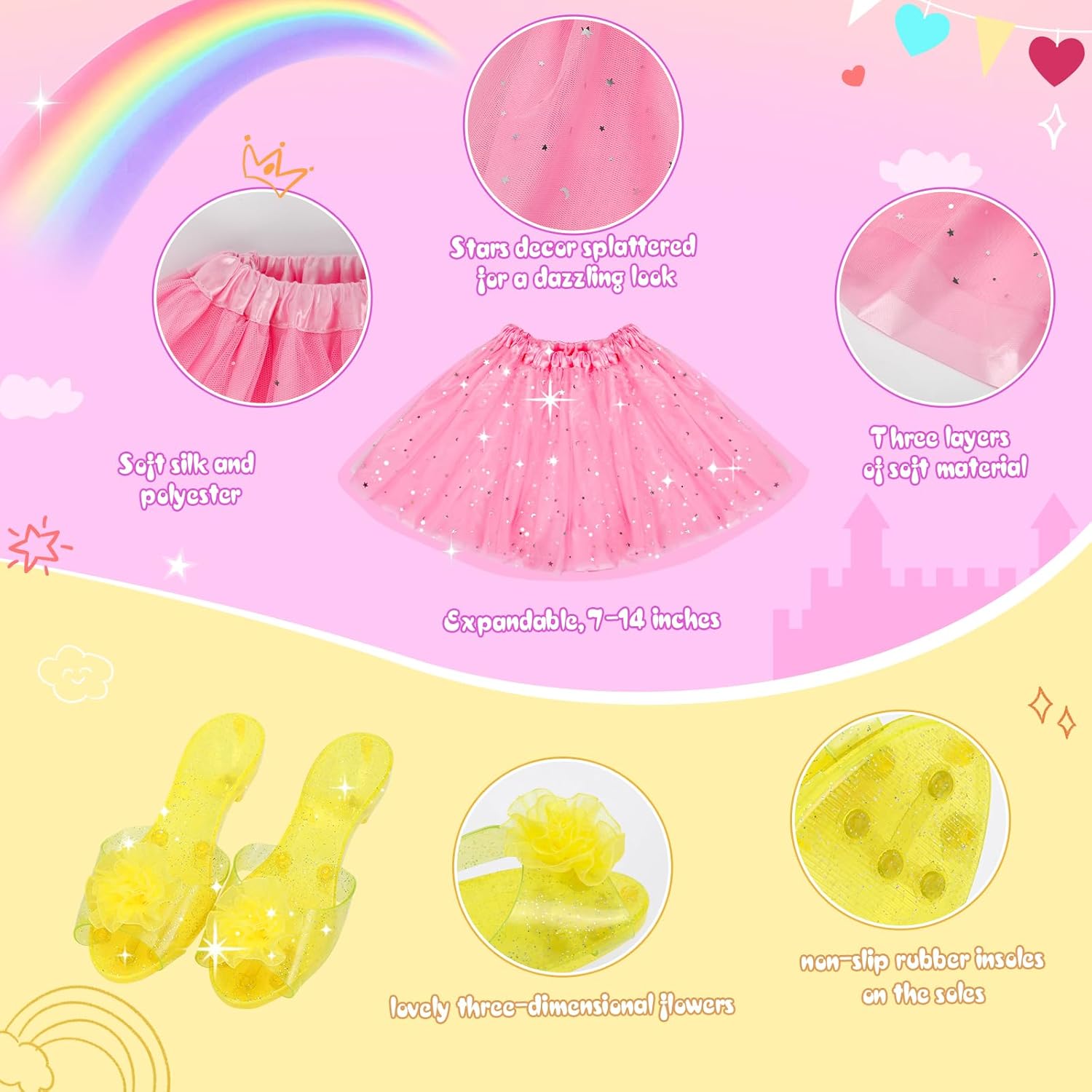 Thumbnail 6 de MELAND Princess Dress Up Shoes 3-set for 3โ6 yrs ๐