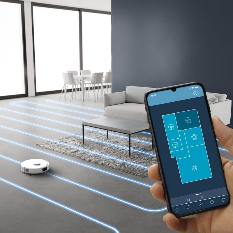 Detalle de Robot Aspirador Rowenta X-Plorer RR9197WH — Navegación Inteligente, fregado y control por app