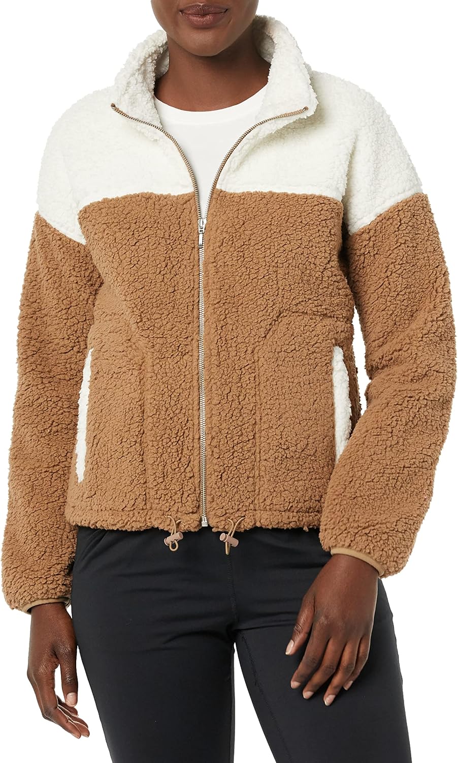 Thumbnail 6 de Amazon Essentials Donna Giacca in Pile Effetto Sherpa con Zip e Collo Alto