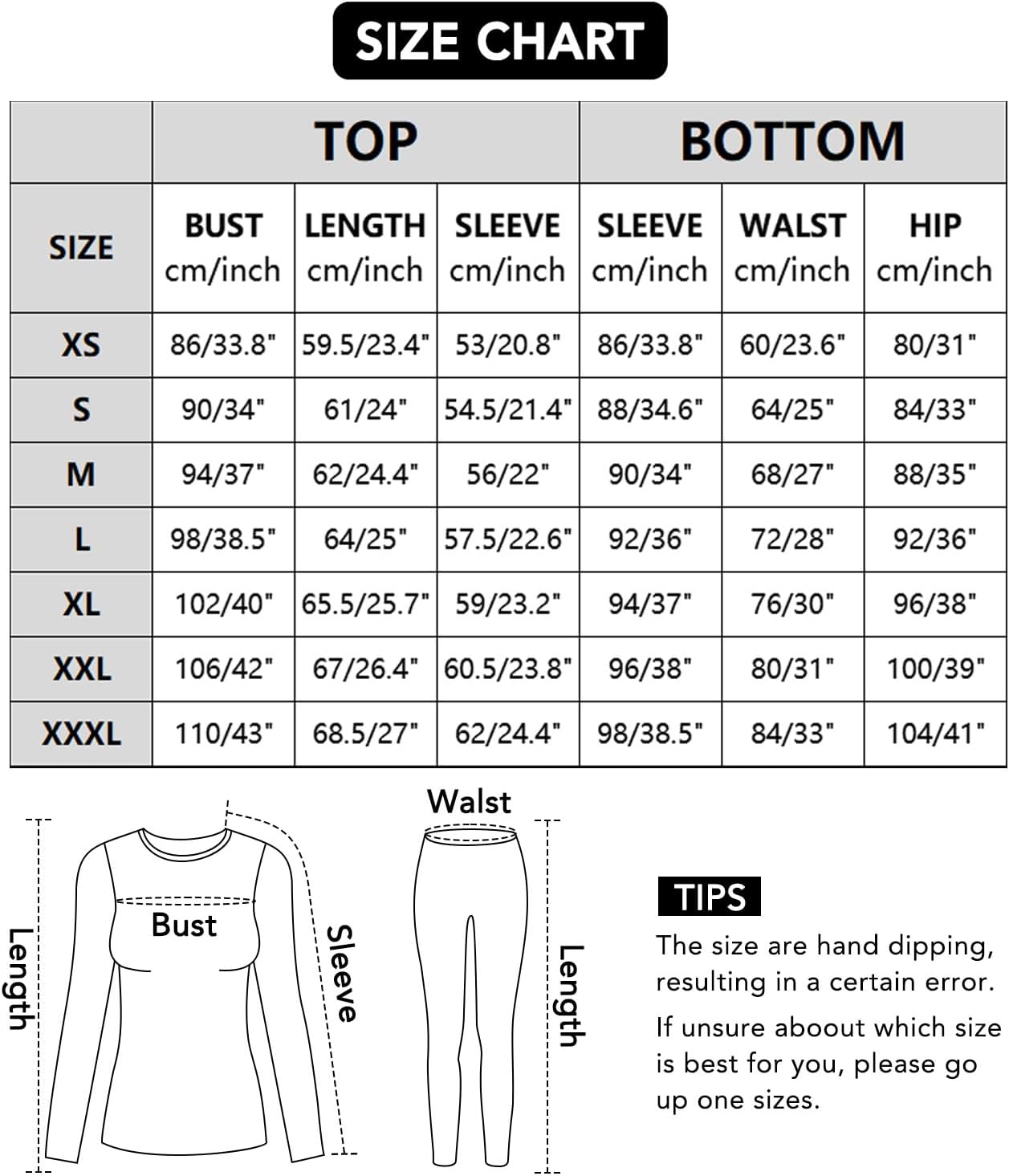 Detalle 2 de JZCreater Women’s Thermal Underwear Set, Long Johns Base Top and Bottom