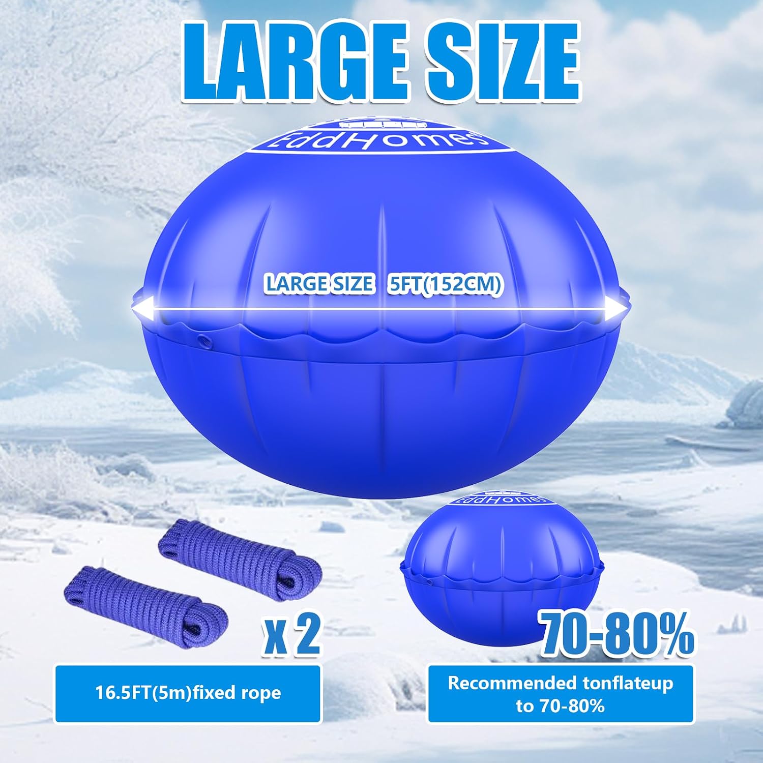 Thumbnail 1 de EddHomes Pool Pillow, 5x5 ft