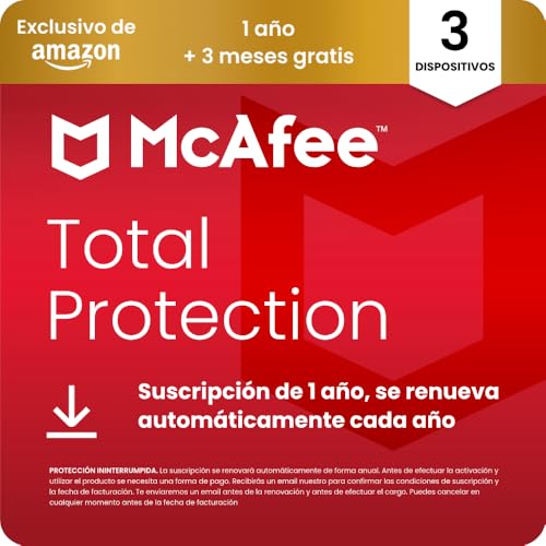 Detalle de McAfee Total Protection 3 dispositivos 15 meses 🔒