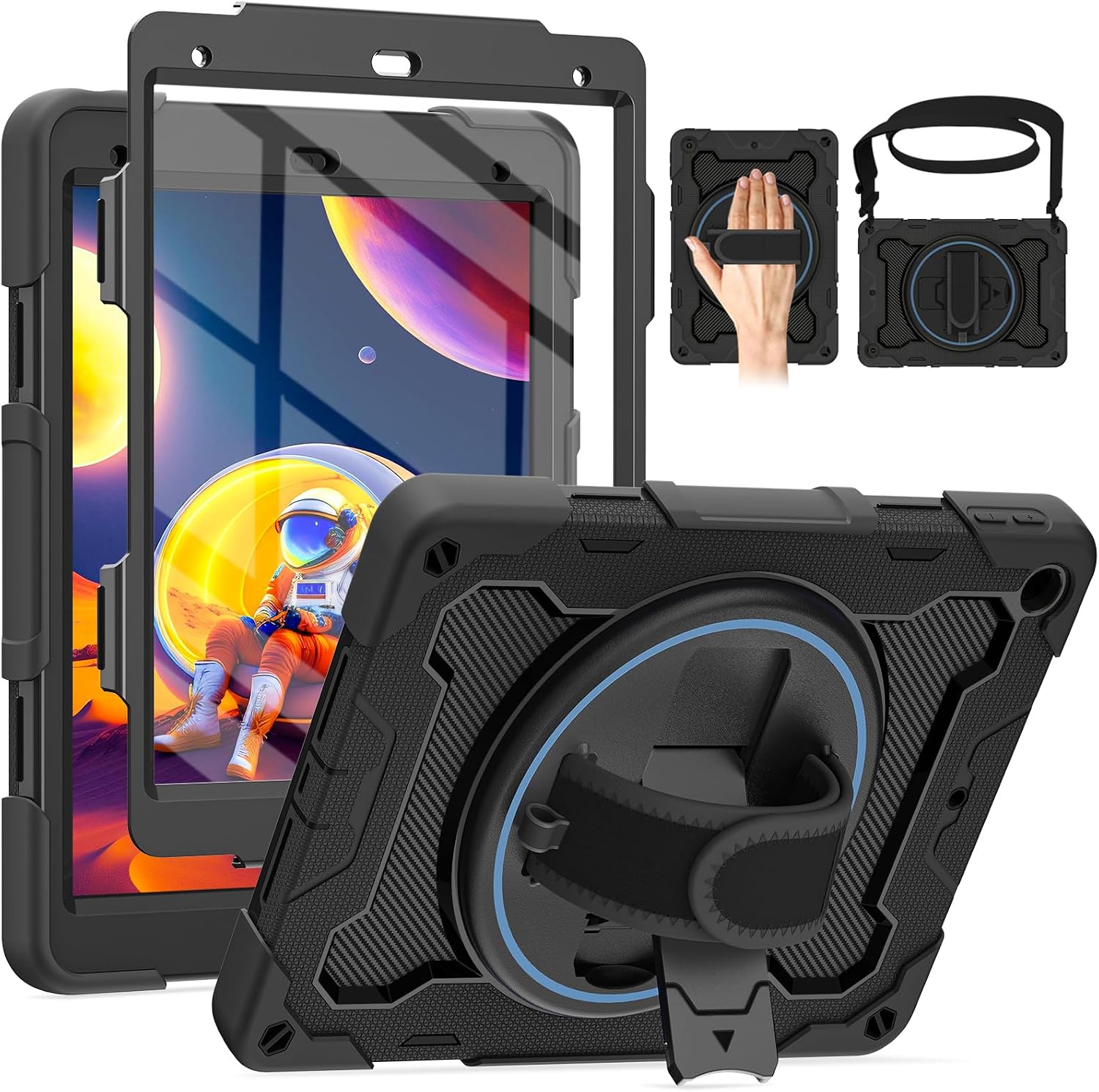 Detalle de ROSROME iPad 10.2 Case 360° Kickstand