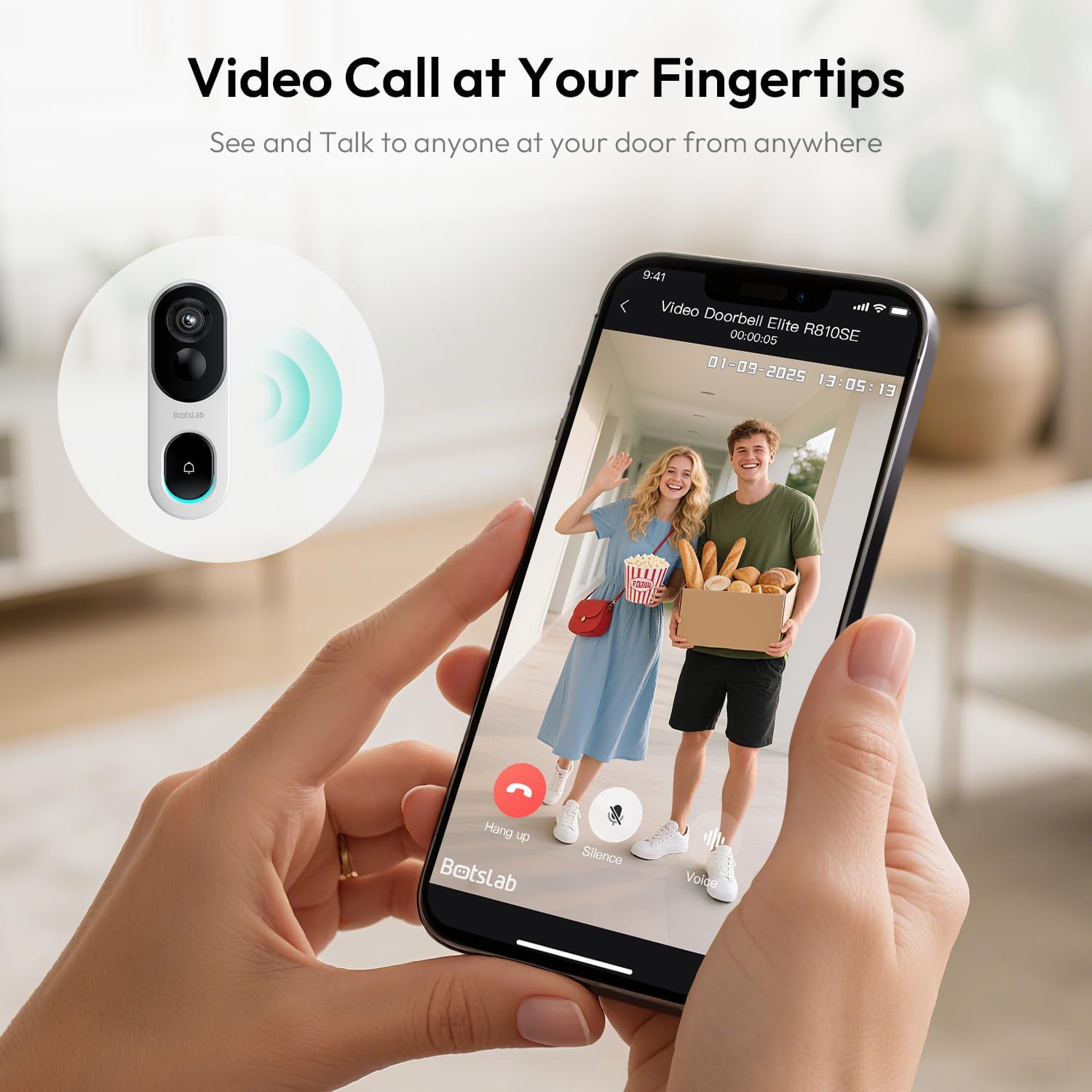 Thumbnail 6 de BOTSLAB 2K Video Doorbell Camera Wireless đź“«