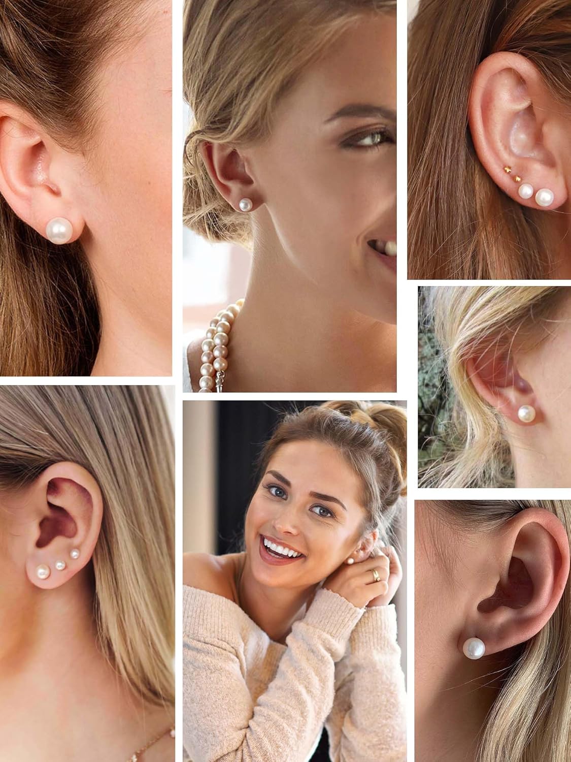 Thumbnail 6 de ChicSilver Boucles d'oreilles Pearl de Culture d'Eau Douce Argent 925 – Mini perles hypoallergéniques 4/6/8/10 mm