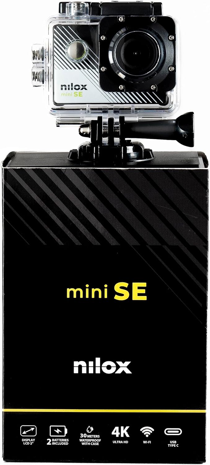 Thumbnail 3 de Nilox Action Cam Mini-SE 4K WiFi con custodia impermeabile fino a 30 m, schermo 2” e 64 GB