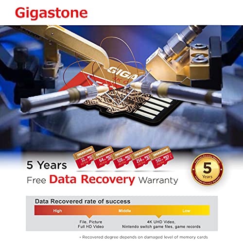 Thumbnail 7 de Gigastone 128GB Micro SD Card (5-Year Data Recovery) — 4K Video, U3 A2 V30, for GoPro, Drone, Nintendo Switch, and More