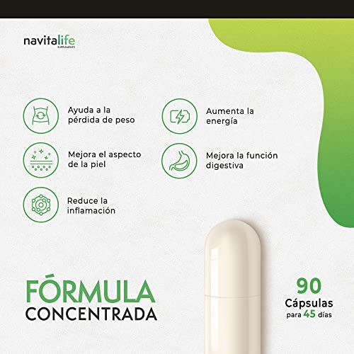 Detalle de Navitalife Supplements Detox adelgazante potente (Aloe vera e Hinojo) en cápsulas