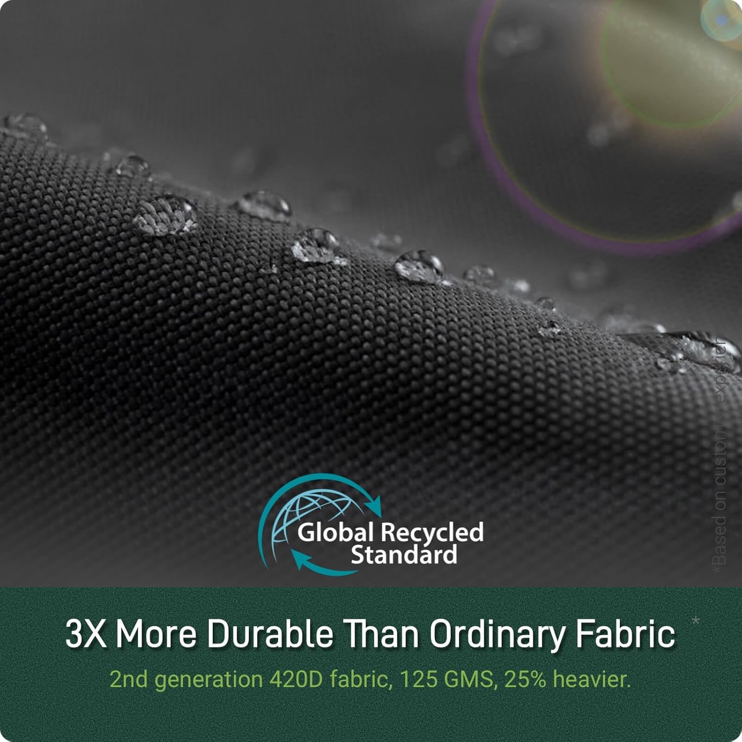 Thumbnail 3 de Awnic Heavy Duty Garden Parasol Cover (420D Oxford, waterproof with zip) – Black, fits up to 11ft