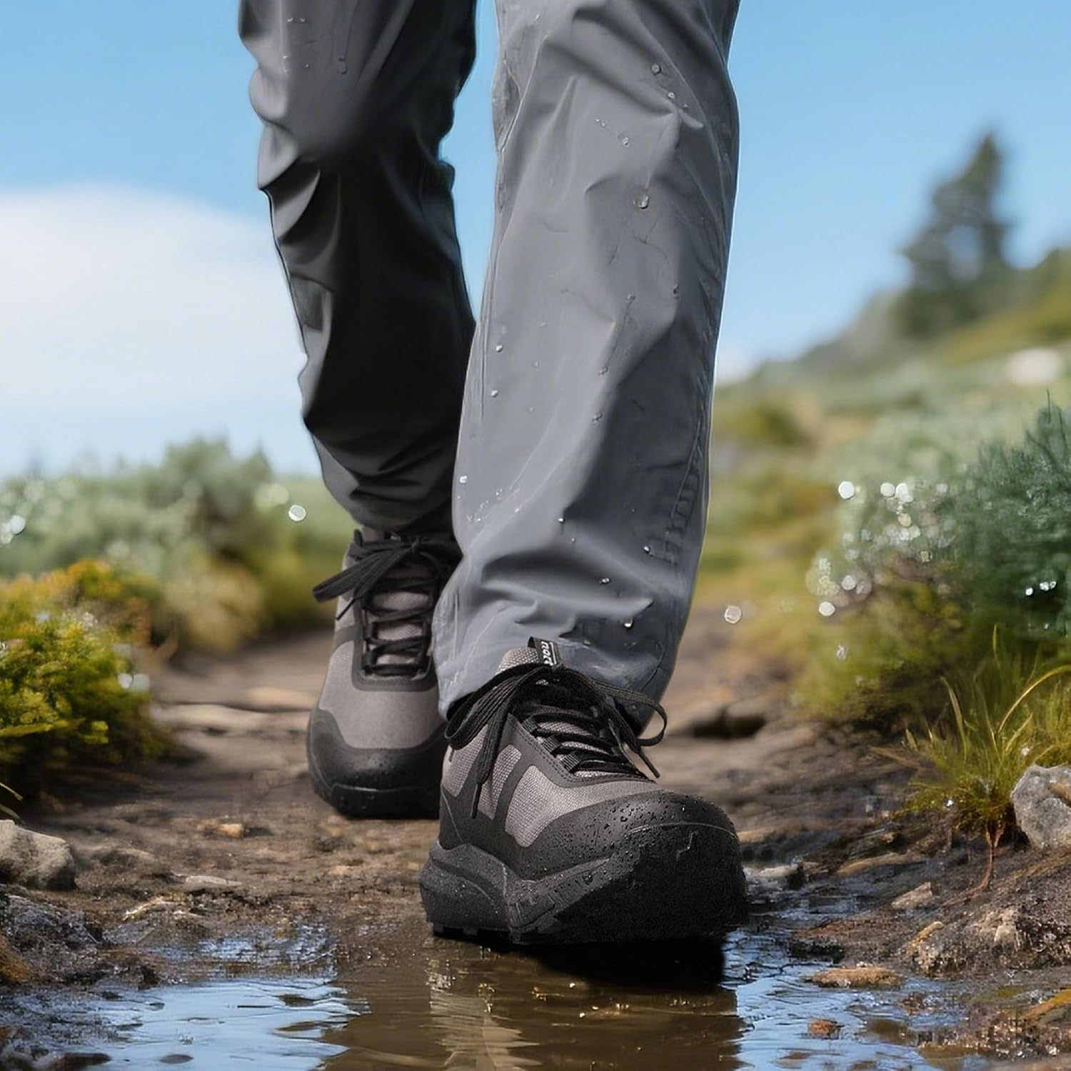 Detalle de NORTIV 8 Scarpe Trekking Impermeabili da Uomo leggere con suola antiscivolo e supporto plantare