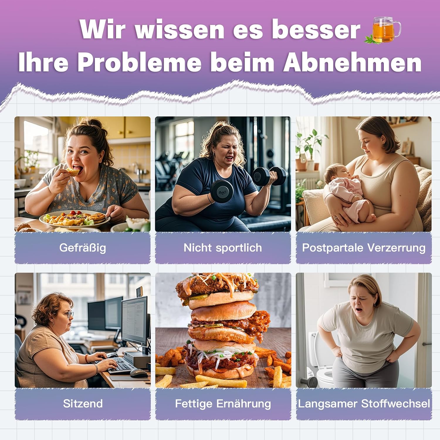 Thumbnail 2 de Detox Tee zum Abnehmen – 28 Tage Natürliche Kräutermischung mit Lotusblatt, Wintermelone, Cassia-Samen, Hawthorn & Grüner Tee