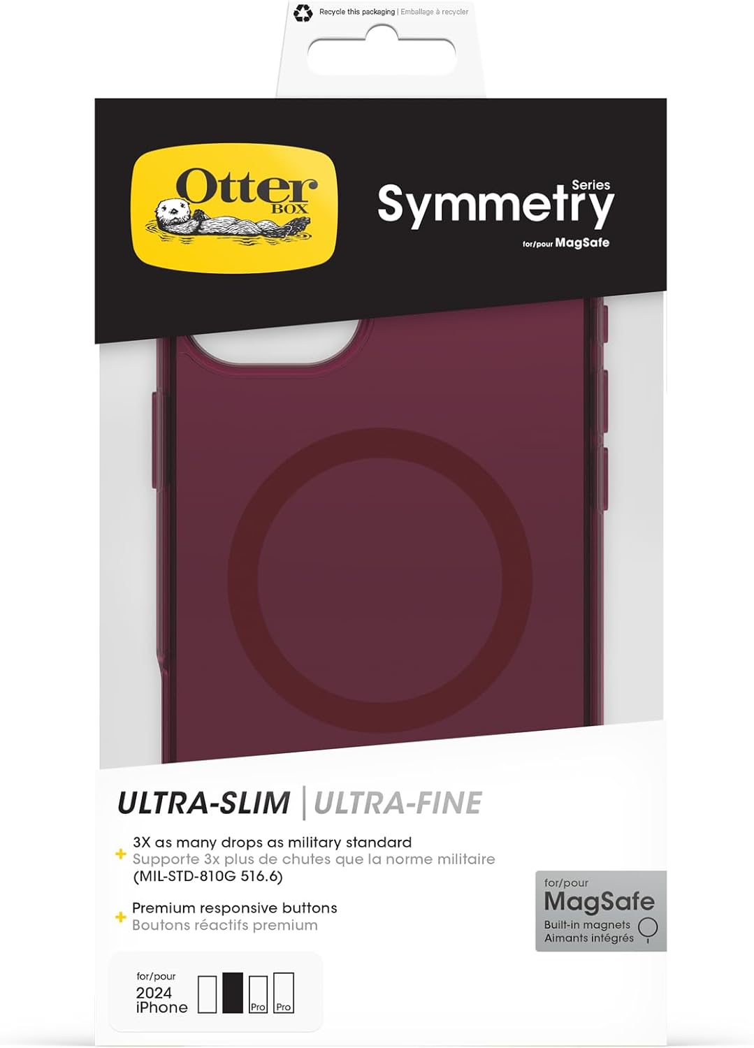 Thumbnail 4 de OtterBox Symmetry Series Clear MagSafe Cover per iPhone 16 Plus: protezione ultraleggera e compatibilità MagSafe