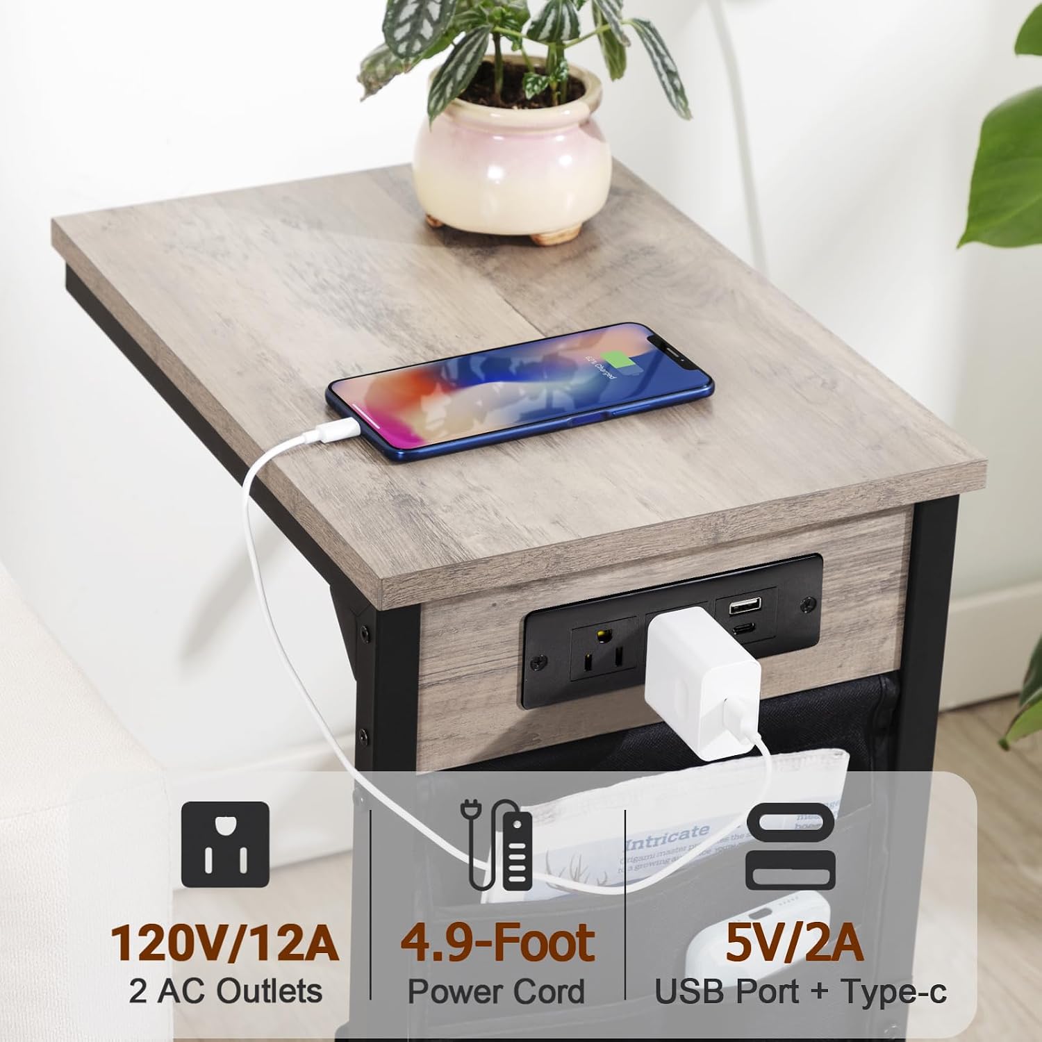 Detalle 1 de AMHANCIBLE C-shaped side tables HET04CGY