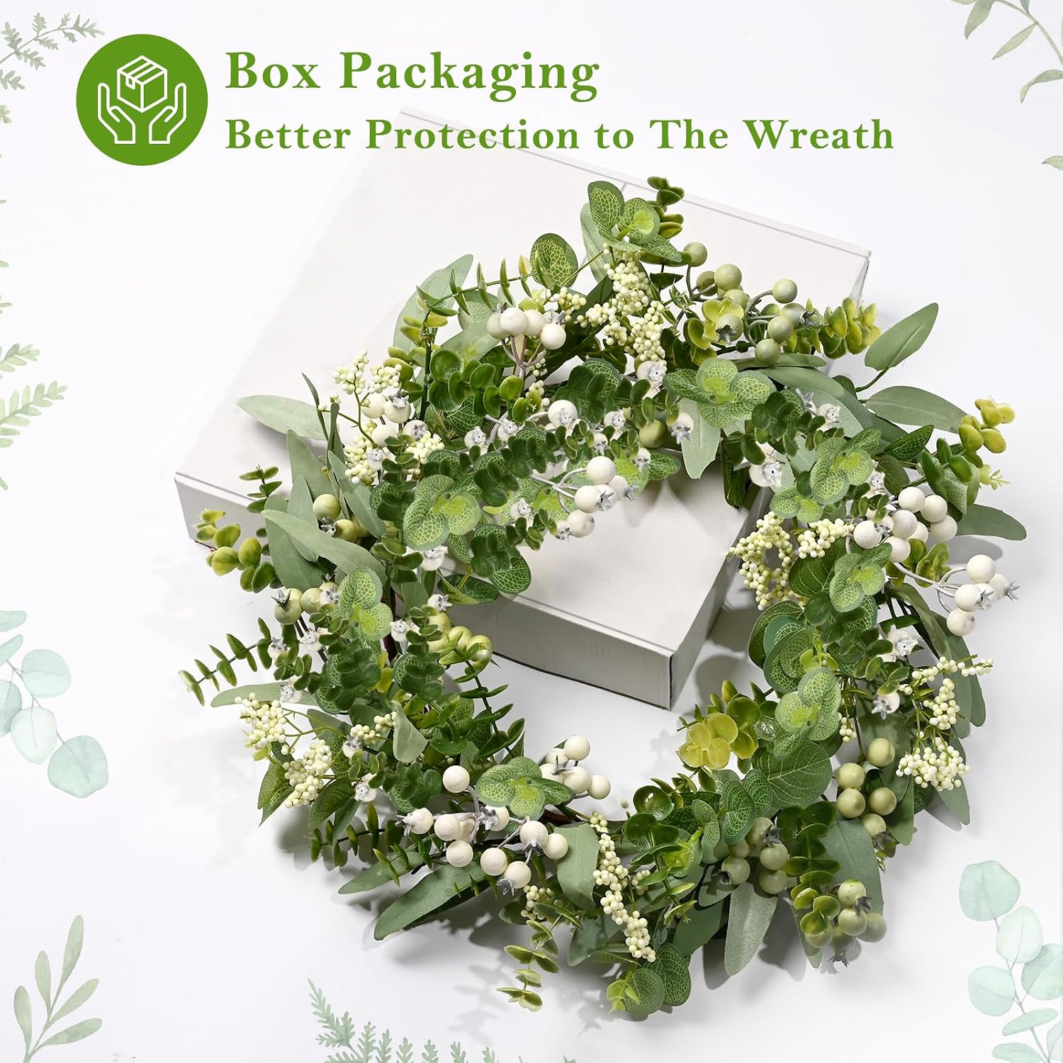 Thumbnail 3 de 50 cm eucalyptus door wreath for front door